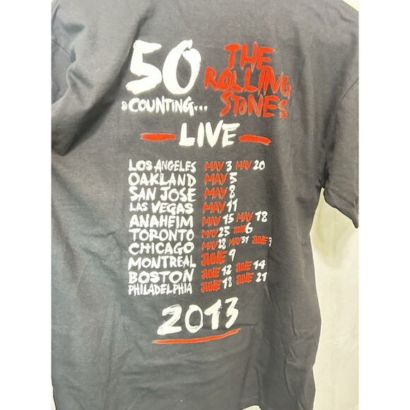 The Rolling Stones Live! 50 and‎ Counting Black 2013 Medium T-shirt - Picture 6 of 9